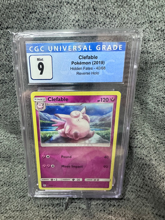 **2019 Pokémon Hidden Fates: Clefable Reverse Holo - 40/68**