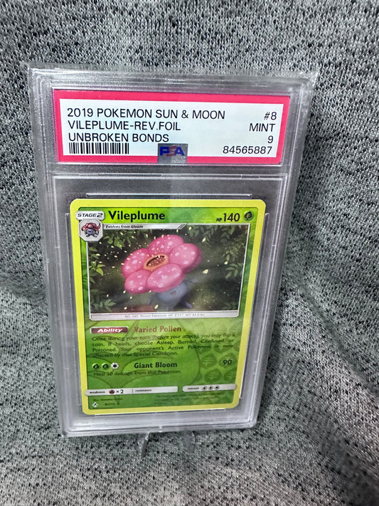 2019 POKEMON SUN & MOON
VILEPLUME-REV.FOIL UNBROKEN BONDS MINT 8